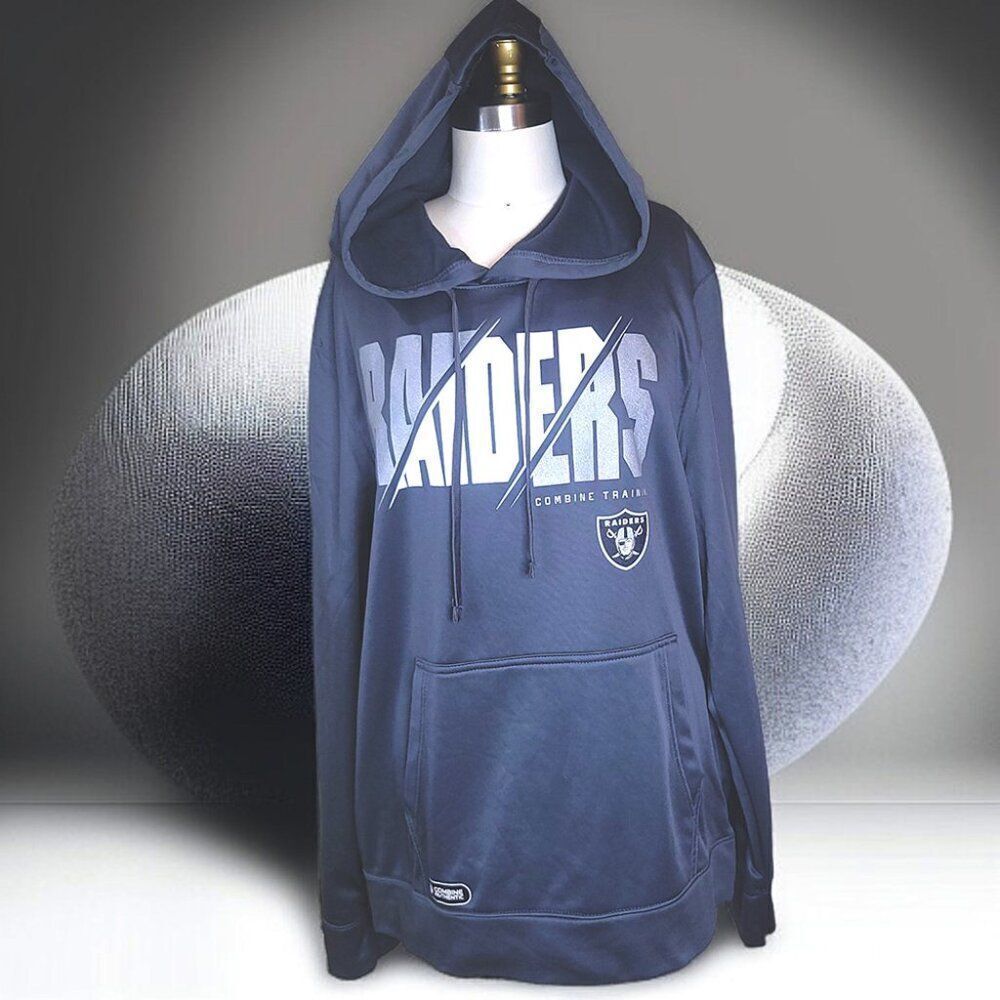 Las Vegas gray Raiders NFL Combine Training pull-over Hoodie